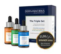 KIT CUIDADO FACIAL MUJER y HOMBRE 3 Set Serum Vitamina C con Niacinamida, Serum Retinol con Vitamina E y Acido Hialuronico con Aloe Vera y Hamamelis - Antiedad, Antimanchas y Antiarrugas - DERMAWORKS