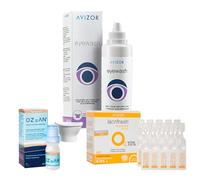 Kit Cuidado Ocular: Eyewash 250ml + Lacrifresh Moisture 20 Monodosis + Ozean 10ml. Lubricantes Sin Conservantes para Ojo Seco y Lentillas.