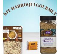 Kit Cuscús Marroquí Gourmet: Especias Ras El Hanout Alfez + Cuscús Marroquí Trevijano + Azafrán Esir