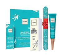 Kit de 1 Lima de Uñas Profesional, Bloque Pulidor de Uñas 3 en 1 con Almohadillas de Repuesto Gratuitas & Aceite Fortalecedor de Uñas Reboot para Uñas Saludables - Reinicio de Uñas de Onsen Secret