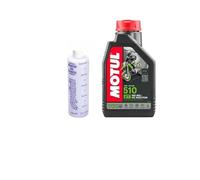 Kit de 1 litro de aceite mezclador, mezcla y medidor Motul 510 de 2 tiempos para moto, scooter, cross, ATV, quad