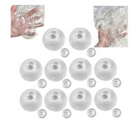 Kit de 10 bolas antiestrés para hacer tú mismo, pelusas vacías para apretar, bolas sensoriales transparentes en blanco, kit de bricolaje para hacer tus propias bolas de alivio de presión para adultos