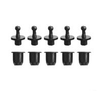 Kit de 10 pares de clavijas de plástico negro para rejilla de altavoz de audio para montaje seguro de rejilla de gabinete de audio e instalación simple (016)