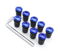 Kit De 10 Piezas Combinación Universal para Motocicleta M5 15 Mm Tuercas Pozo Tornillos Pernos para Carenado Parabrisas Y Capó(Type B)
