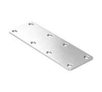 Kit de 10 Placas de Unión Planas Cuadradas 50x140mm Acero Inoxidable Conector Plano para Reparación de Tablas Rotas (con Tornillos)