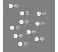 Kit de 10 tapones de tapa de tornillos blancos con base ø 10 mm
