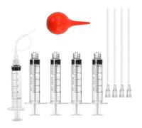 Kit de 10 tubos de alimentación para cachorros y gatitos para animales pequeños, 10 jeringas de alimentación transparentes + 10 tubos de alimentación + 1 bombilla para alimentación de cachorros