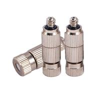 Kit de 100 boquillas de nebulización de latón para sistemas de refrigeración de alta presión, boquillas de nebulización roscadas de 3-16 mm, cabezal de pulverización antigoteo para humidificación de