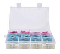 Kit de 100 conectores termorretráctiles, conectores de alambre de crimpado impermeables para 10-22 AWG, forro de poliolefina sin costuras para proyectos automotrices, marinos y eléctricos de bricolaje