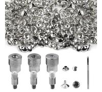 Kit de 100 remaches de diamantes de imitación para manualidades de cuero, tachuelas de 6/8/10 mm con perforador y moldes de prensa para manualidades de cuero, manualidades, cinturones, chaquetas