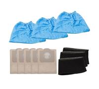 Kit De 11 Bolsas De Polvo Con Filtro De Espuma Y Cubierta De Tela Azul, Compatible Con Aspiradoras En Seco Y Húmedo Einhell TC-VC 1800. Accesorios For Aspiradoras.