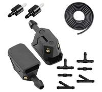 Kit de 11 boquillas de limpiaparabrisas de ajuste universal para brazo de limpiaparabrisas de 8 a 9 mm, reemplazo de chorro de limpiaparabrisas delantero, kit de reparación de boquillas de