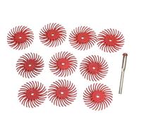 Kit de 11 discos de cerdas radiales for herramientas rotativas de 25 mm, cepillos abrasivos for pulido de detalles, rueda de 3/2,35 mm de diámetro de vástago(2.35MM*220)