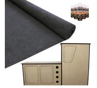 Kit de 11 m2 para forro de furgoneta, súper elástico, color gris oscuro, con unidad de cocina para casa rodante, incluye 5 botes de pegamento adhesivo resistentes