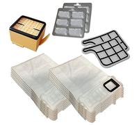 Kit de 12 Bolsas (Microfibra) + 12 ambientadores + Filtro HEPA/EPA + 2 filtros de Motor para aspiradora Vorwerk Folletto Kobold VK 135, 136, VK135, VK136