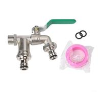 Kit de 12 grifos de cobre para jardines con tomas dobles para varias aplicaciones (verde)