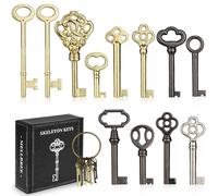 Kit de 12 llaves maestras universales con vástago hueco para cómoda antigua, armario chino, muebles antiguos y armarios o puertas de estilo antiguo, compatibilidad limitada con muebles selectos