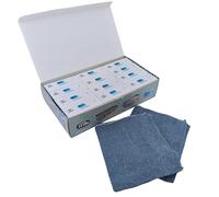 Kit de 12 Piedras Pómez de Alta Densidad Ressol y 2 Bayetas Punto Azul para Grasa y Óxido - Limpiador Profesional Multiusos para Planchas, Barbacoas, Vitrocerámicas y Sartenes sin Rayar