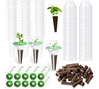 Kit de 120 cápsulas de semillas para Aerogarden, kit de cápsulas hidropónicas, cápsulas de inicio de semillas para sistema de cultivo hidropónico, kits de jardín con 30 esponjas de cultivo de plantas