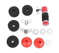 Kit de 13 accesorios de platillos de tambor, almohadilla de fieltro y juego, cojín de marco de tambor con tuerca de mariposa y palo de pedal, piezas de repuesto para kit de batería y tambor de roca