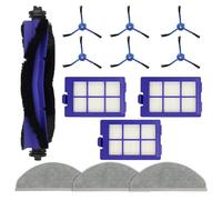 Kit de 13 accesorios para robot aspiradora híbrida Eufy RoboVac X8/X8 | Piezas de repuesto para aspiradora robot, cepillo principal, cepillo lateral, filtro, almohadillas para fregona