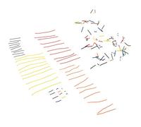 Kit de 140 hilos de conexión para tablero de pan, conjunto de componentes electrónicos con 14 longitudes para prototipos de PCB, prueba de tira LED, material