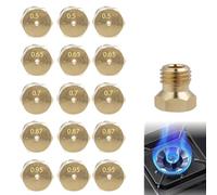 Kit de 15 Boquillas Universales 6MB GLP para Cilindros, Boquillas para Cocinas de Cilindros de Gas, Diferentes Tamaños (0,5/0,65/0,7/0,87/0,95mm) *3