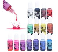 Kit de 15 colores de resina UV, colorante líquido, colorante, mezcla de pigmentos, pigmentos de resina, tintes de color para la fabricación de joyas, fundición y revestimiento