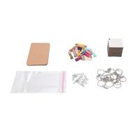 Kit de 15 llaveros de sublimación en blanco, MDF de doble cara con anillas, borlas y bolsas de cartón para manualidades (Cuadrada)