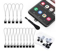 Kit de 15 Tapones Antipolvo USB Tipo C compatibles con Samsung Galaxy S23, S23+, S23, S22, S21, S20 Ultra, S22, S22+, S21, S21+, S20, S20+, A54, A53, A8, A7, Cepillo de Limpieza de Cargador (no Apto