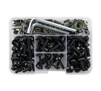 Kit De 155 Tornillos para M5 Y M6 para Carenado Motocicleta para R1250GS S para 1000 para RR para M1000RR de Tornillos(Black)