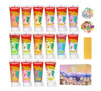 Kit de 16 piezas de pegamento en crema decoden, pegamento en crema con decoraciones de resina y boquillas, adecuado para manualidades, regalo de manualidades, kit de funda de teléfono, arcilla batida