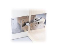 Kit de 16 placas de reparación de bisagras, 64 tornillos de acero | Puertas de cocina y armario, soportes para madera MDF y aglomerado, muebles para agujeros ampliados