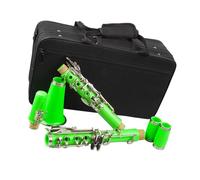 Kit De 17 Teclas De Níquel Chapado En Cuproníquel Profesional Para Clarinete Bb Con Lengüetas Para Clarinete, Componentes De La Caja Con Correa, Verde
