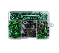 Kit De 177 Tornillos, Tuercas Y Clips para Carenado para Piaggio Vespa GTS 300. Parabrisas Y Cristales. Kit Pernos Tornillo Motocicleta(Verde)