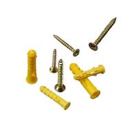Kit de 180 piezas con 12 tornillos autorroscantes, tubos de expansión de plástico y crucetas M4*30mm, M5*50mm, M6*30mm y M8*40mm.
