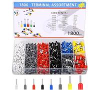 Kit de 180 Piezas Terminales para Cables Eléctricos, Virolas de Alambre 0,5-10 mm², Conexiones para Cables