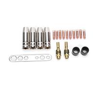 Kit de 19 piezas de accesorios para soldadura con soplete, boquillas y puntas de contacto para soldadura MIG compatibles con la máquina de soldar Binzel 15AK, boquillas conductoras