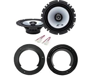 Kit de 2 altavoces Alpine SXE-1725S delanteros o traseros para Fiat Sedici (189) 2006-2014, Suzuki desde 2005 en adelante (ver modelos) con 2 soportes y 2 conectores
