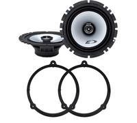 Kit de 2 altavoces Alpine SXE 1725S Mercedes CLK (W208) de 1997 a 2003 + 2 supp delanteros