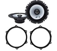Kit de 2 altavoces delanteros o traseros Alpine SXE-1725S para Seat Ibiza IV de 2008 a 2018, de 16,5 cm con 2 soportes
