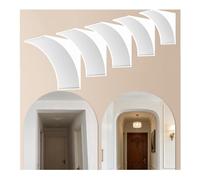 Kit de 2 arcos redondeados para puerta, moldeo de espuma precurvada de medio círculo, moldura interior de puerta, forma de panel de yeso de medio círculo