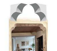 Kit de 2 Arcos Redondeados para Puertas, moldura de Esquina de Arco Flexible de Espuma, moldura Curva Interior pintable, Marco de Pared Decorativo para Habitaciones (23x30x30cm)