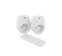 Kit de 2 enchufes por control remoto On/Off + mando a distancia