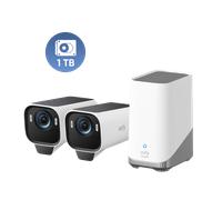 Kit de 2 eufyCam S3 Pro + Disco Duro de 1 TB white