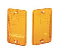 Kit de 2 gema de plástico con cristales de flecha delanteras, color naranja, COMPATIBLES CON Vespa PX 125 150 200 - Vespa LML - Vespa Arcobalno