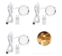 Kit de 2 lámparas LED 001 con cargador USB UL 5V1A para impresoras 3D Bambu Lab H2D/X1/P1P/A1 mini y Anycubic Makeronline, luz cálida 3000K, ideal para bricolaje y modelos de hardware (2)