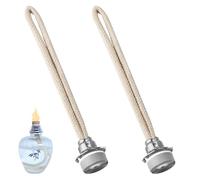 Kit de 2 Mechas para Lámpara de Aromaterapia, Mechas de Repuesto para Lámpara de Aceite de Perfume Quemador Catalítico de 18mm para Difusor de Perfume Duradero Seguro para el Hogar (Plata)