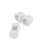 CHACON Kit de 2 Mini enchufes On/Off y Mando a Distancia