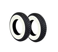 Kit de 2 neumáticos de goma 3,50 - 10 cubiertas de banda blanca para Vespa PX 125 150 200 diferentes modelos